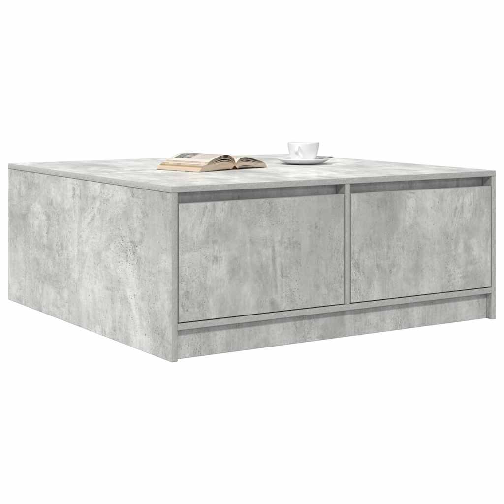 Couchtisch mit Schubladen Betongrau 100x100x40 cm