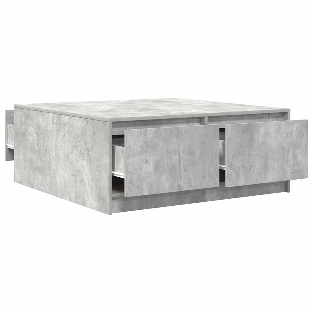 Couchtisch mit Schubladen Betongrau 100x100x40 cm