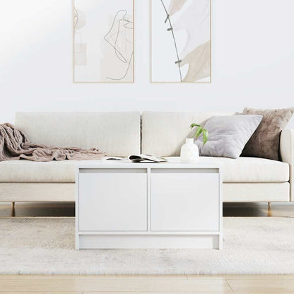 Couchtisch mit Schubladen Weiß 70,5x70x40 cm