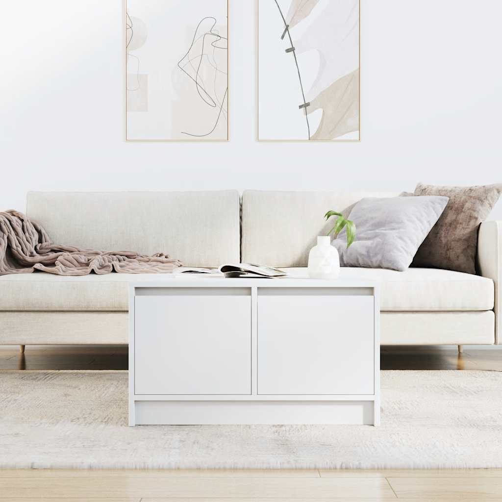 Couchtisch mit Schubladen Weiß 70,5x70x40 cm