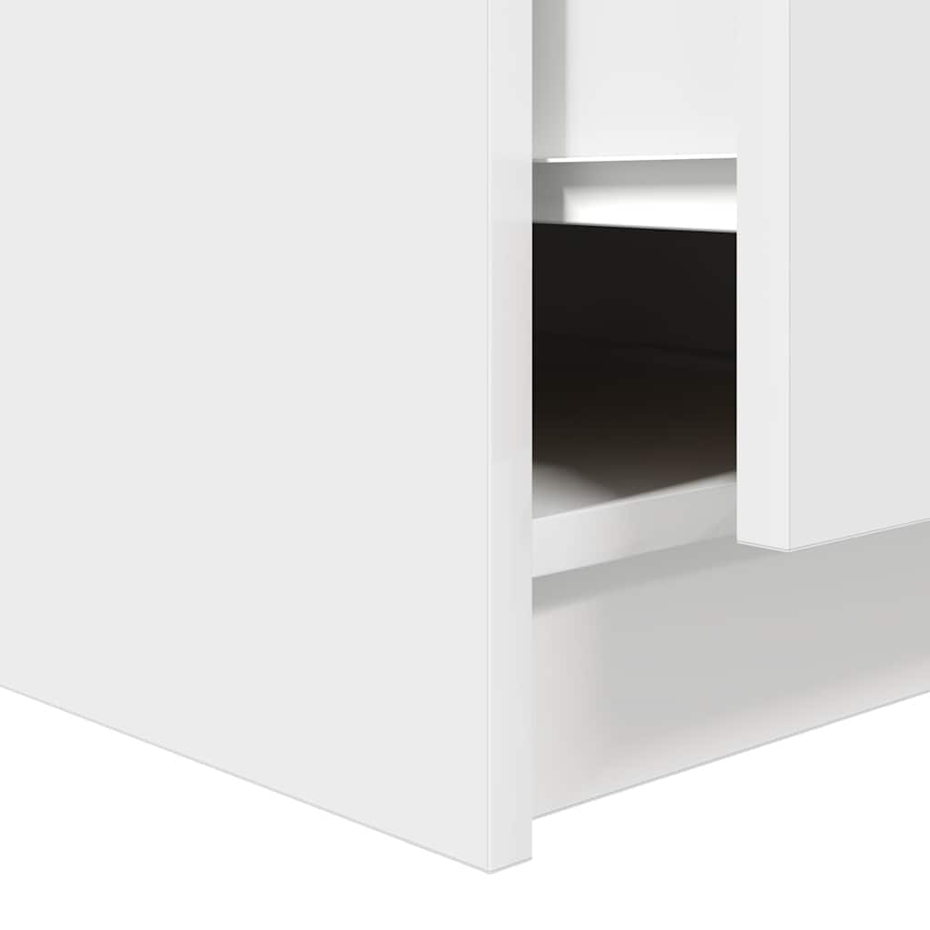 Couchtisch mit Schubladen Weiß 70,5x70x40 cm