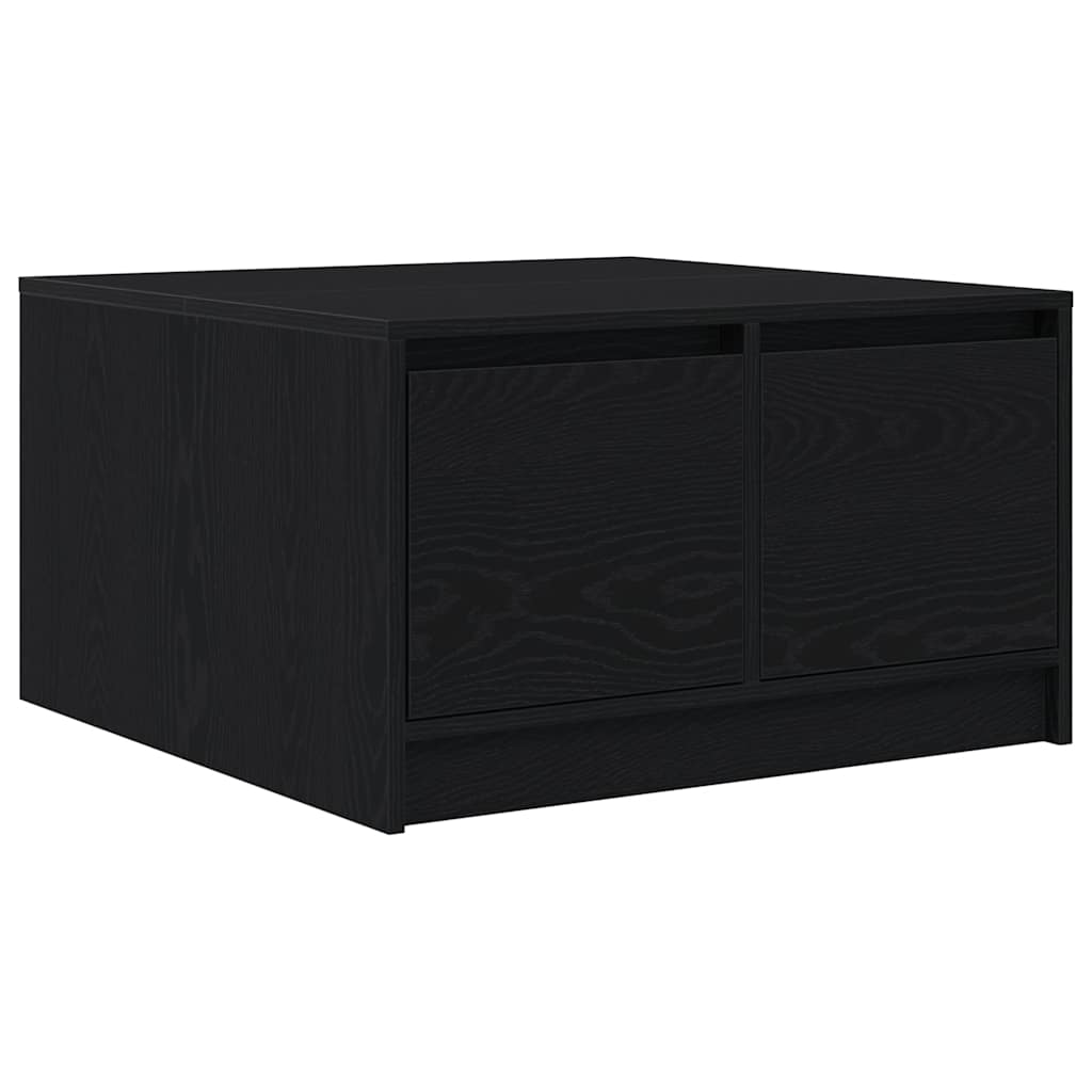 Couchtisch mit Schubladen Schwarz Eichen-Optik 70,5x70x40 cm