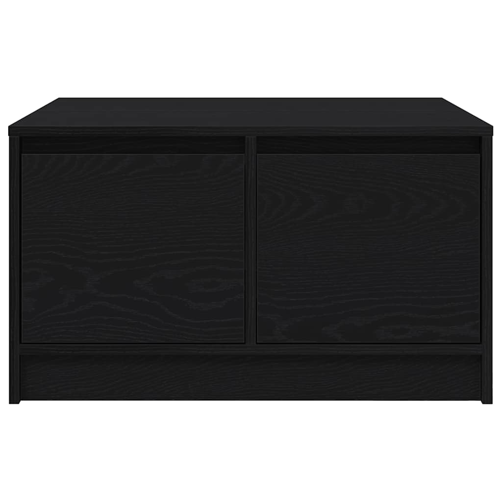 Couchtisch mit Schubladen Schwarz Eichen-Optik 70,5x70x40 cm