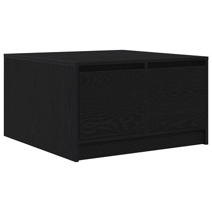 Couchtisch mit Schubladen Schwarz Eichen-Optik 70,5x70x40 cm
