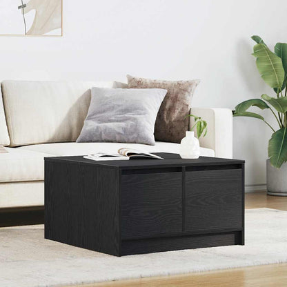 Couchtisch mit Schubladen Schwarz Eichen-Optik 70,5x70x40 cm
