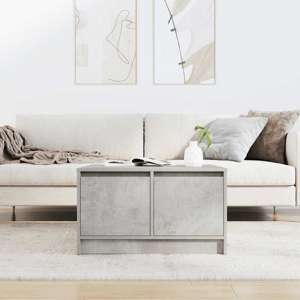 Couchtisch mit Schubladen Betongrau 70,5x70x40 cm