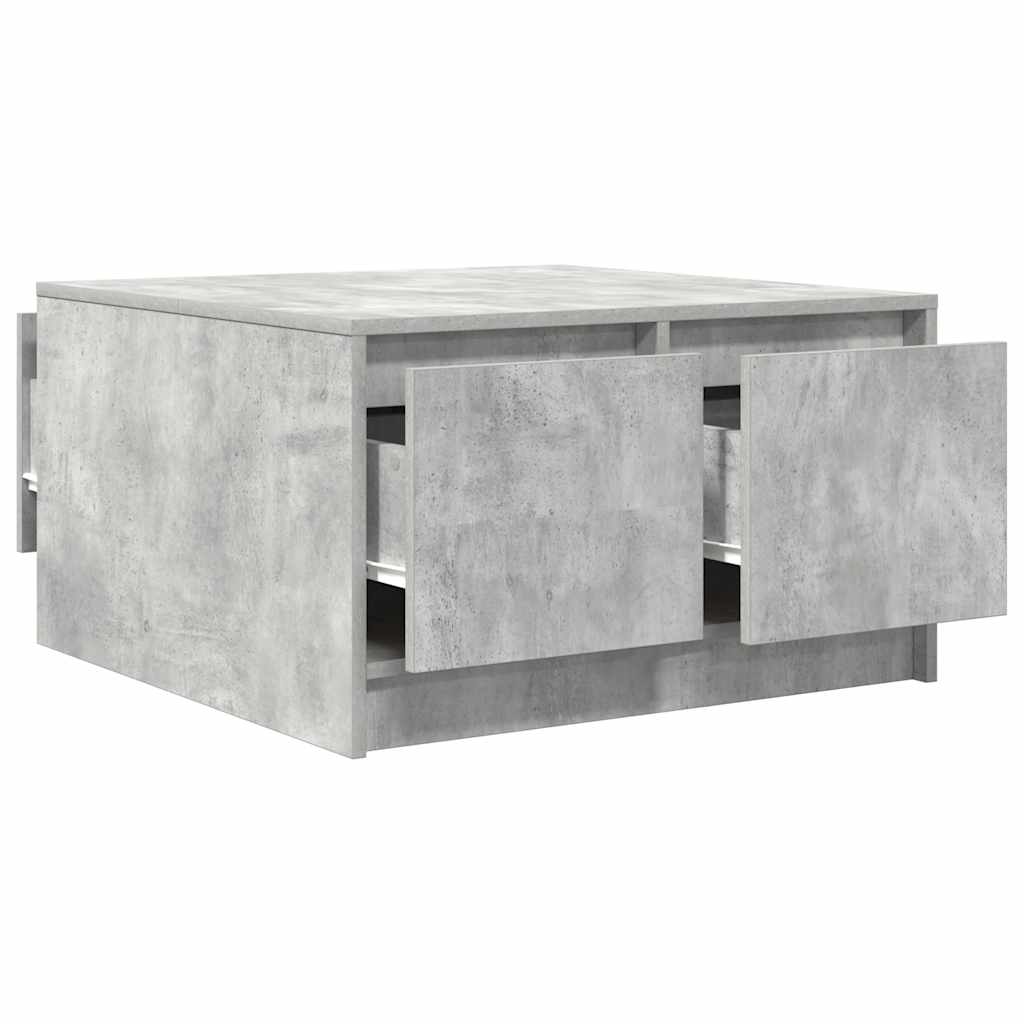 Couchtisch mit Schubladen Betongrau 70,5x70x40 cm