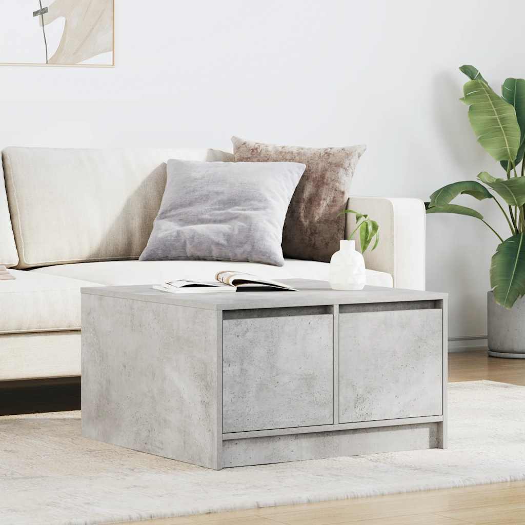 Couchtisch mit Schubladen Betongrau 70,5x70x40 cm