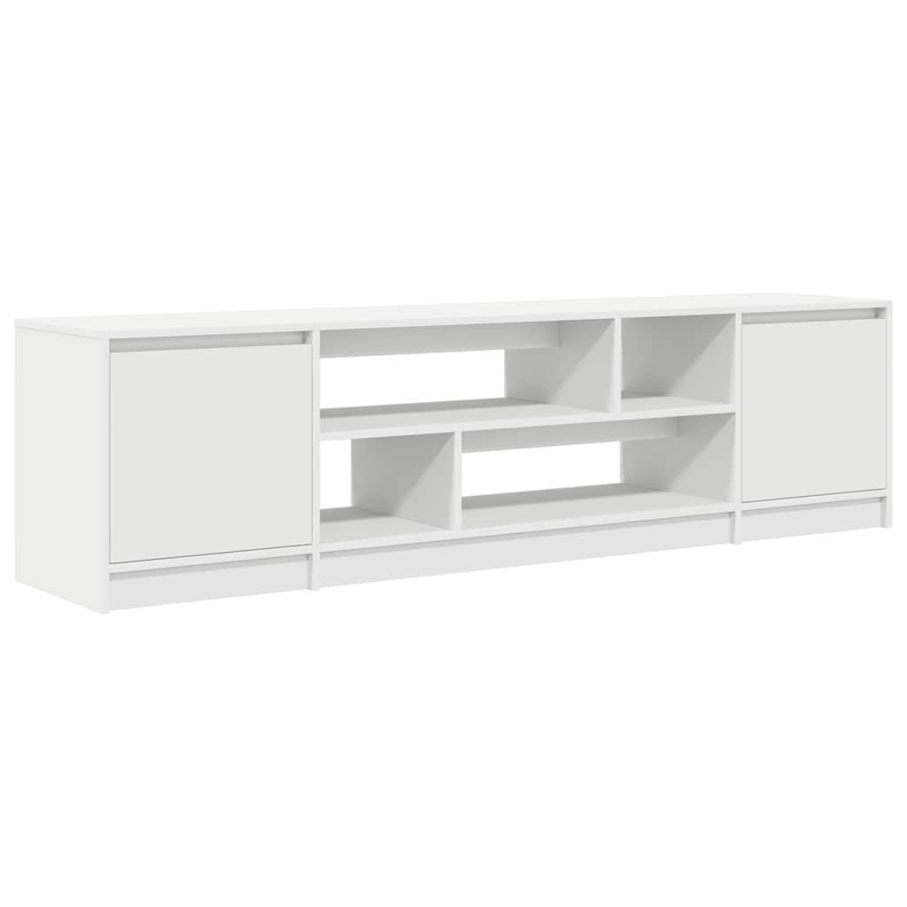 Meuble TV blanc 188,5x41x50 cm en matériau à base de bois