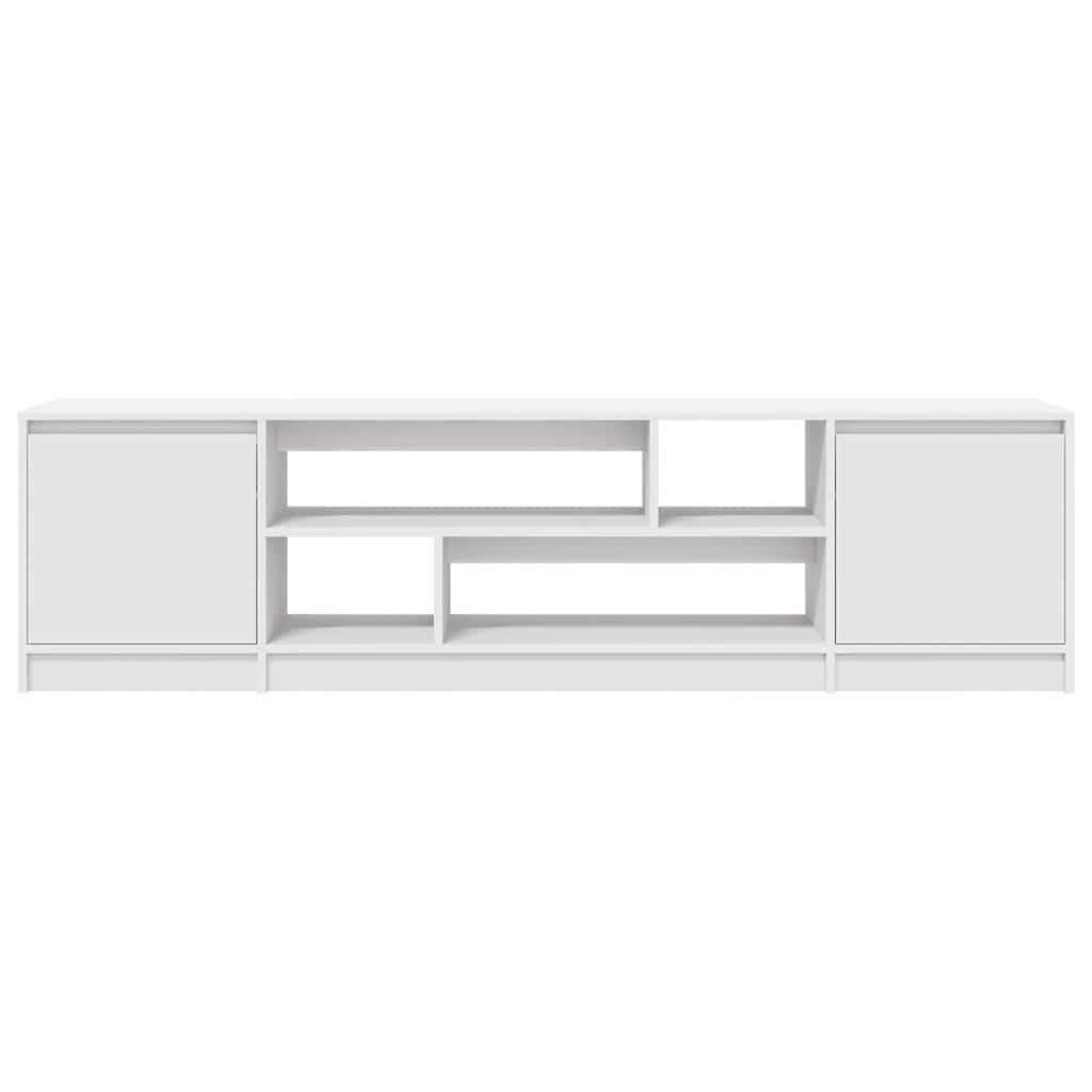 Meuble TV blanc 188,5x41x50 cm en matériau à base de bois