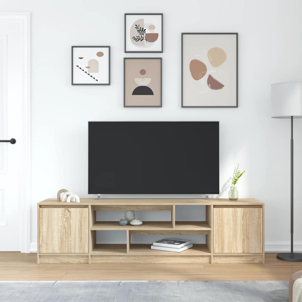 Meuble TV en chêne Sonoma 188,5x41x50 cm, matériau à base de bois