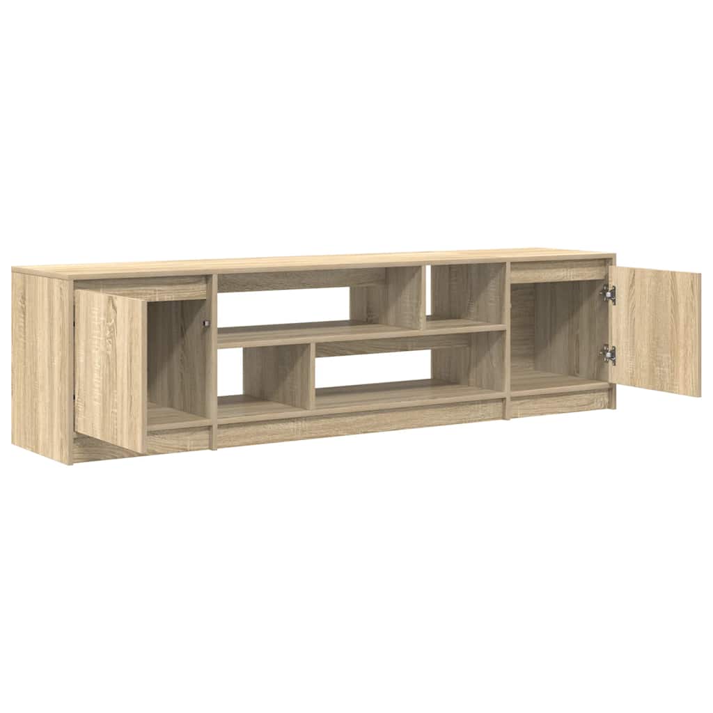 Meuble TV en chêne Sonoma 188,5x41x50 cm, matériau à base de bois