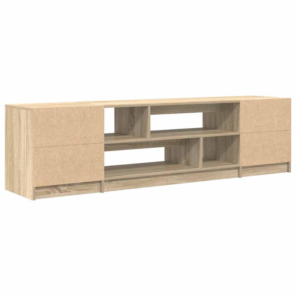Meuble TV en chêne Sonoma 188,5x41x50 cm, matériau à base de bois