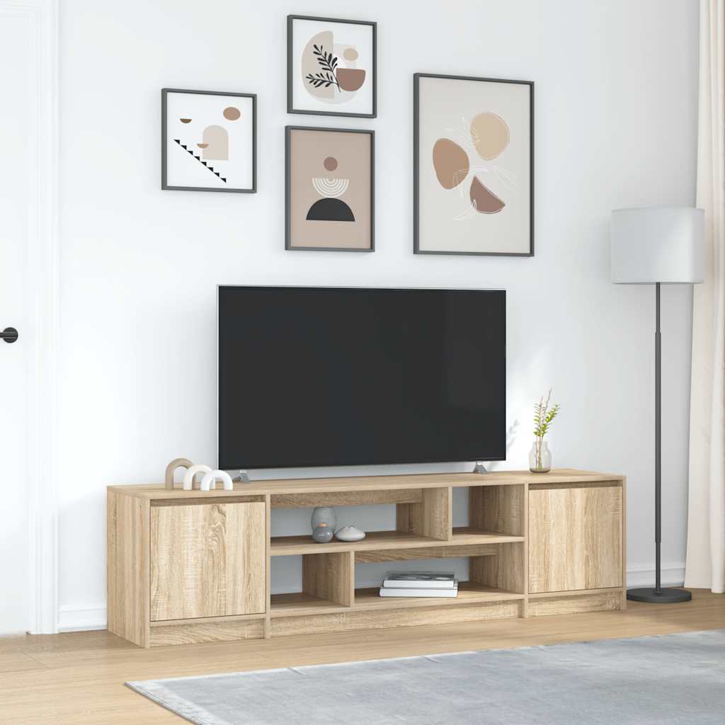 Meuble TV en chêne Sonoma 188,5x41x50 cm, matériau à base de bois