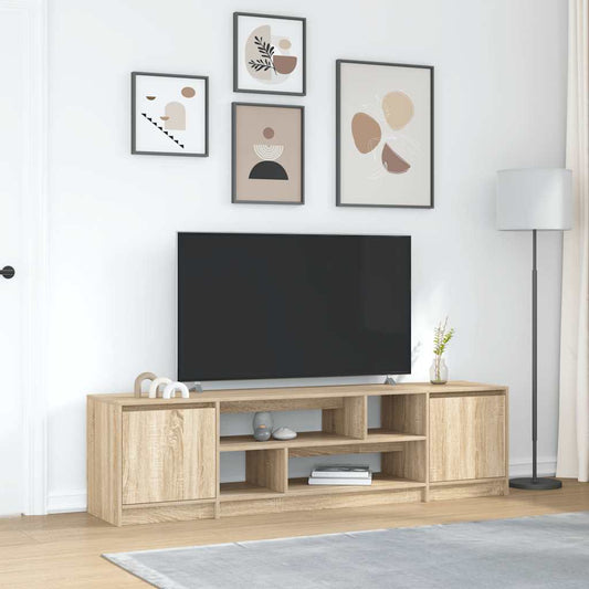 Meuble TV en chêne Sonoma 188,5x41x50 cm, matériau à base de bois