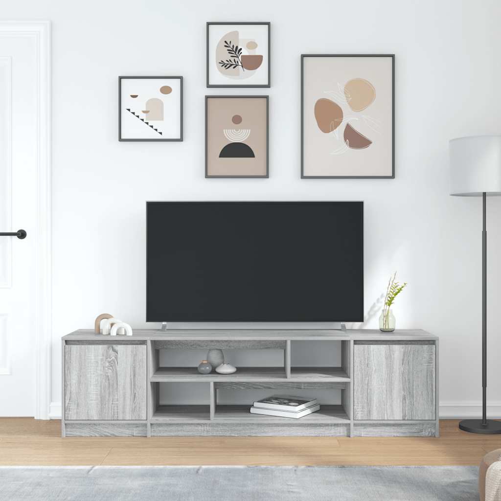 TV-Schrank Grau Sonoma 188,5x41x50 cm Holzwerkstoff