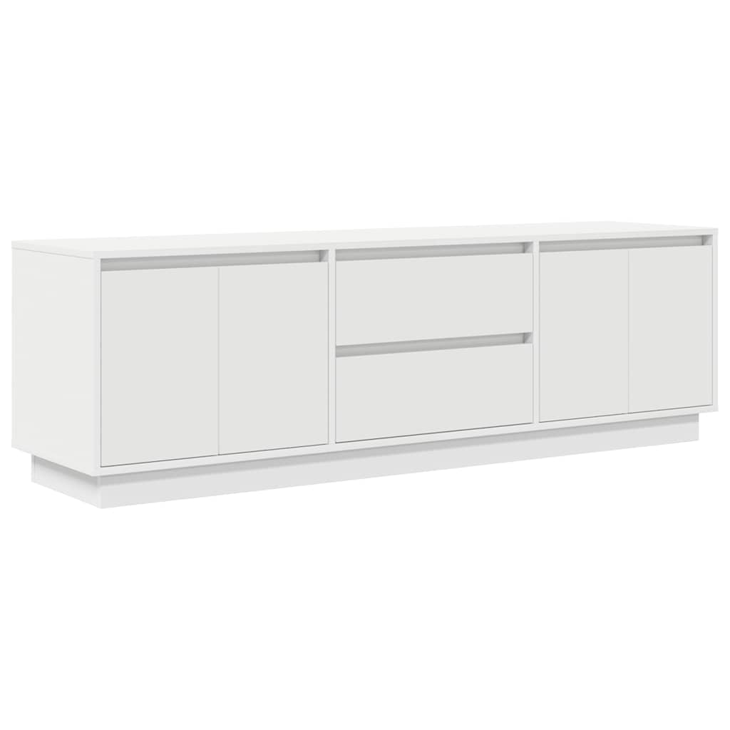 TV-Schrank mit LED-Leuchten Weiß 160,5x41x50 cm