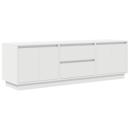 TV-Schrank mit LED-Leuchten Weiß 160,5x41x50 cm