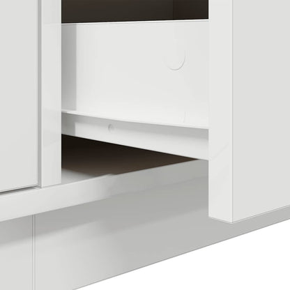 TV-Schrank mit LED-Leuchten Weiß 160,5x41x50 cm