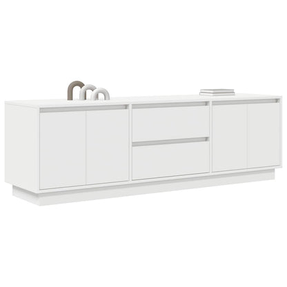 TV-Schrank mit LED-Leuchten Weiß 160,5x41x50 cm