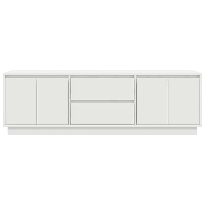 TV-Schrank mit LED-Leuchten Weiß 160,5x41x50 cm