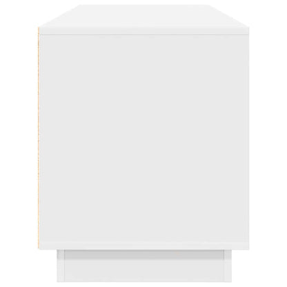 TV-Schrank mit LED-Leuchten Weiß 160,5x41x50 cm