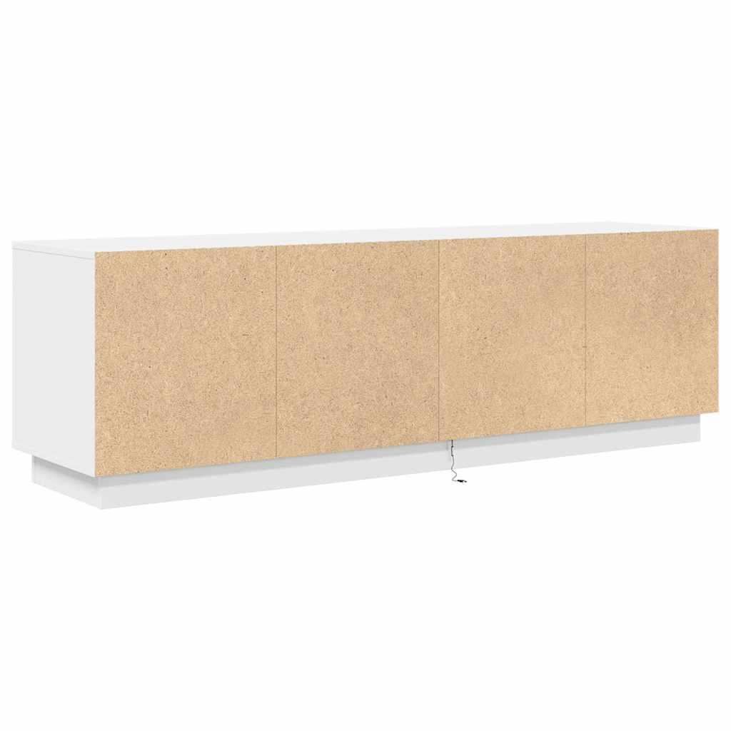 TV-Schrank mit LED-Leuchten Weiß 160,5x41x50 cm