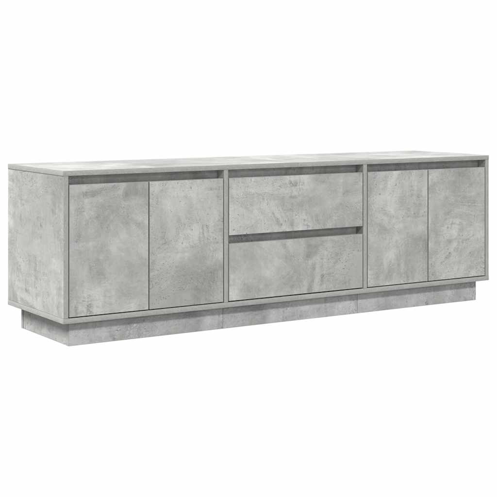 TV-Schrank mit LED-Leuchten Betongrau 160,5x41x50 cm