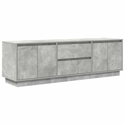 TV-Schrank mit LED-Leuchten Betongrau 160,5x41x50 cm
