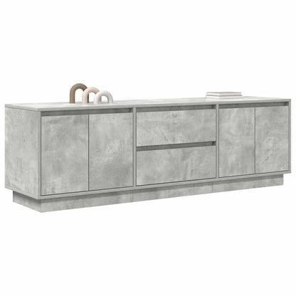 TV-Schrank mit LED-Leuchten Betongrau 160,5x41x50 cm