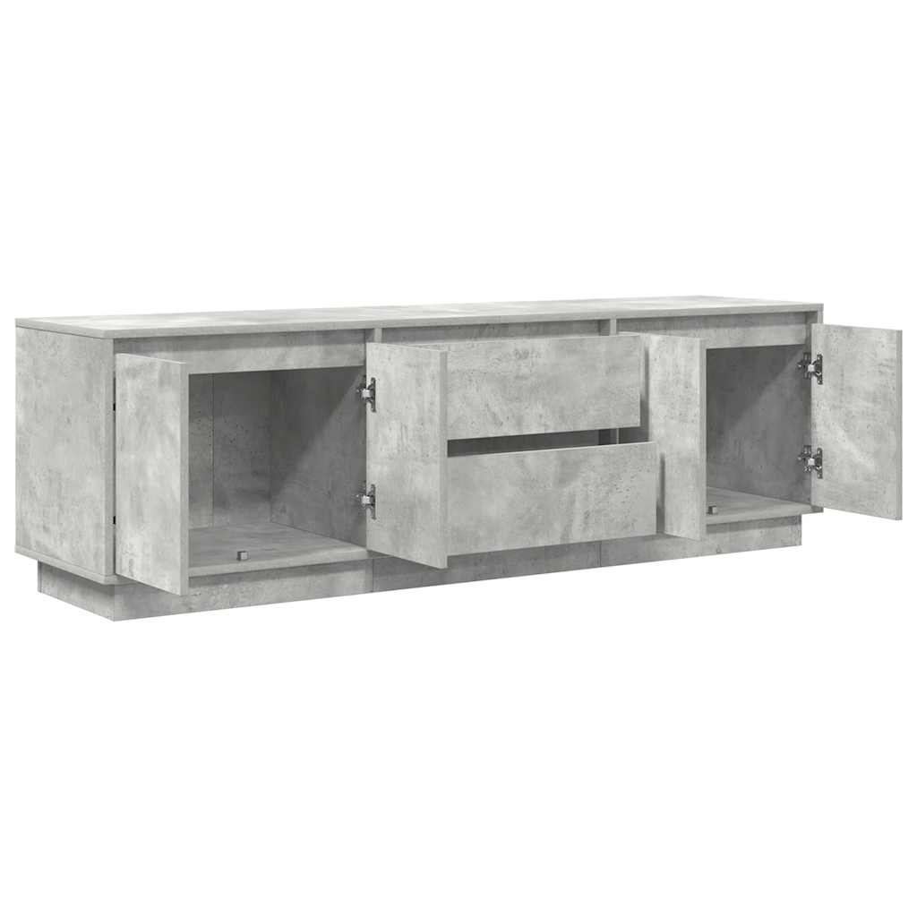 TV-Schrank mit LED-Leuchten Betongrau 160,5x41x50 cm
