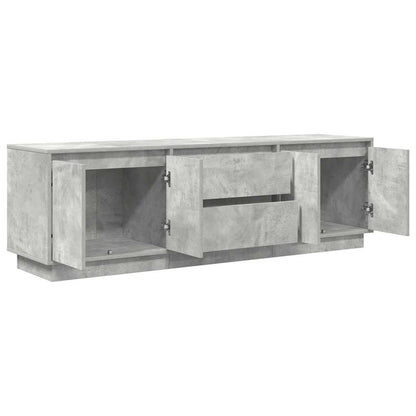 TV-Schrank mit LED-Leuchten Betongrau 160,5x41x50 cm