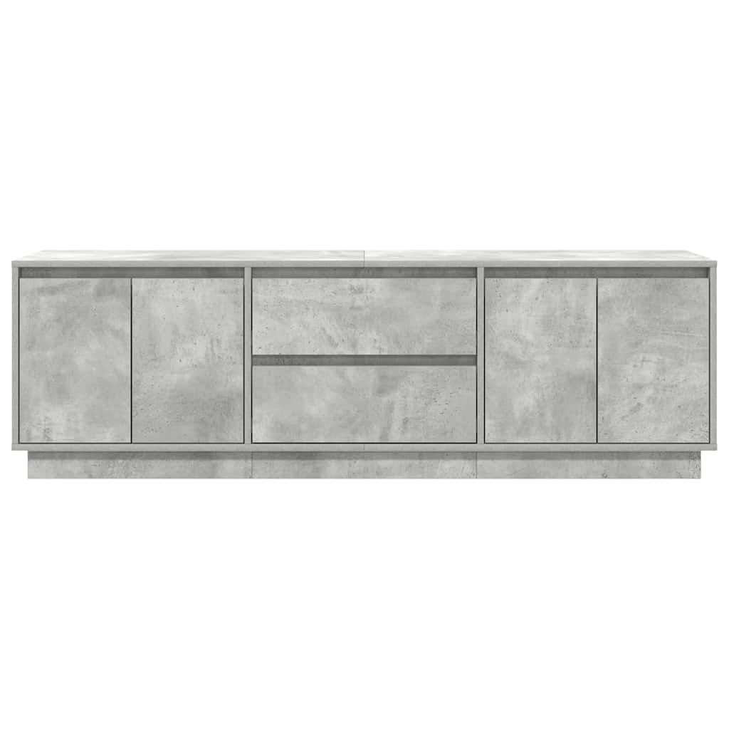 TV-Schrank mit LED-Leuchten Betongrau 160,5x41x50 cm