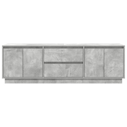 TV-Schrank mit LED-Leuchten Betongrau 160,5x41x50 cm