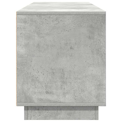 TV-Schrank mit LED-Leuchten Betongrau 160,5x41x50 cm