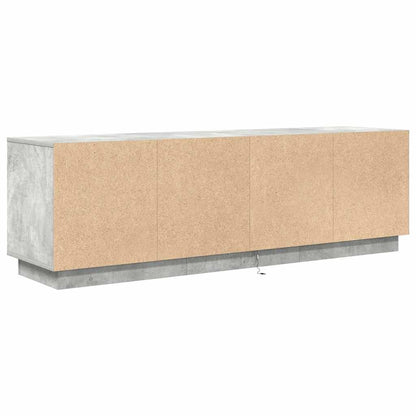 TV-Schrank mit LED-Leuchten Betongrau 160,5x41x50 cm