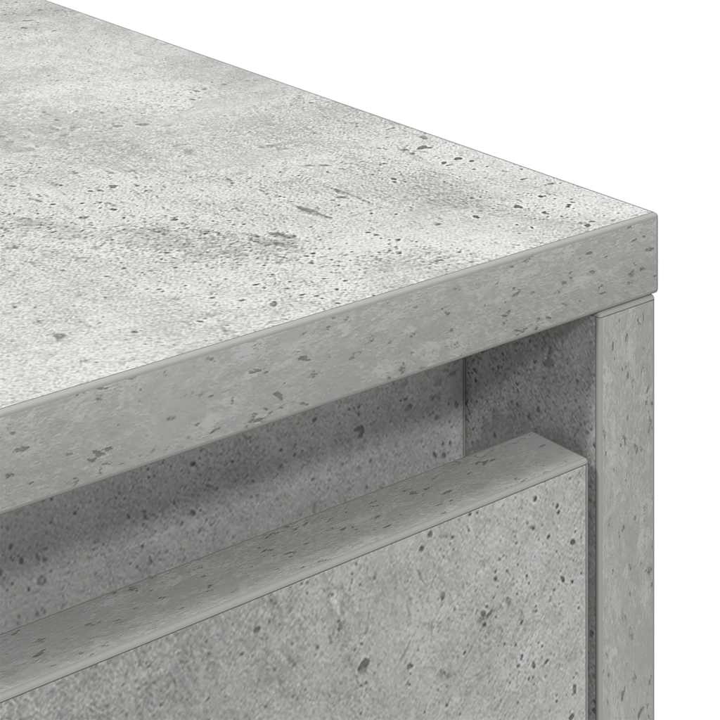 TV-Schrank mit LED-Leuchten Betongrau 160,5x41x50 cm