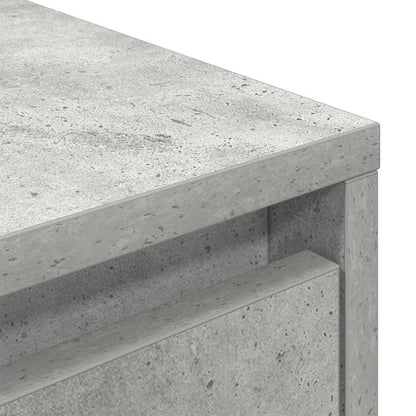 TV-Schrank mit LED-Leuchten Betongrau 160,5x41x50 cm