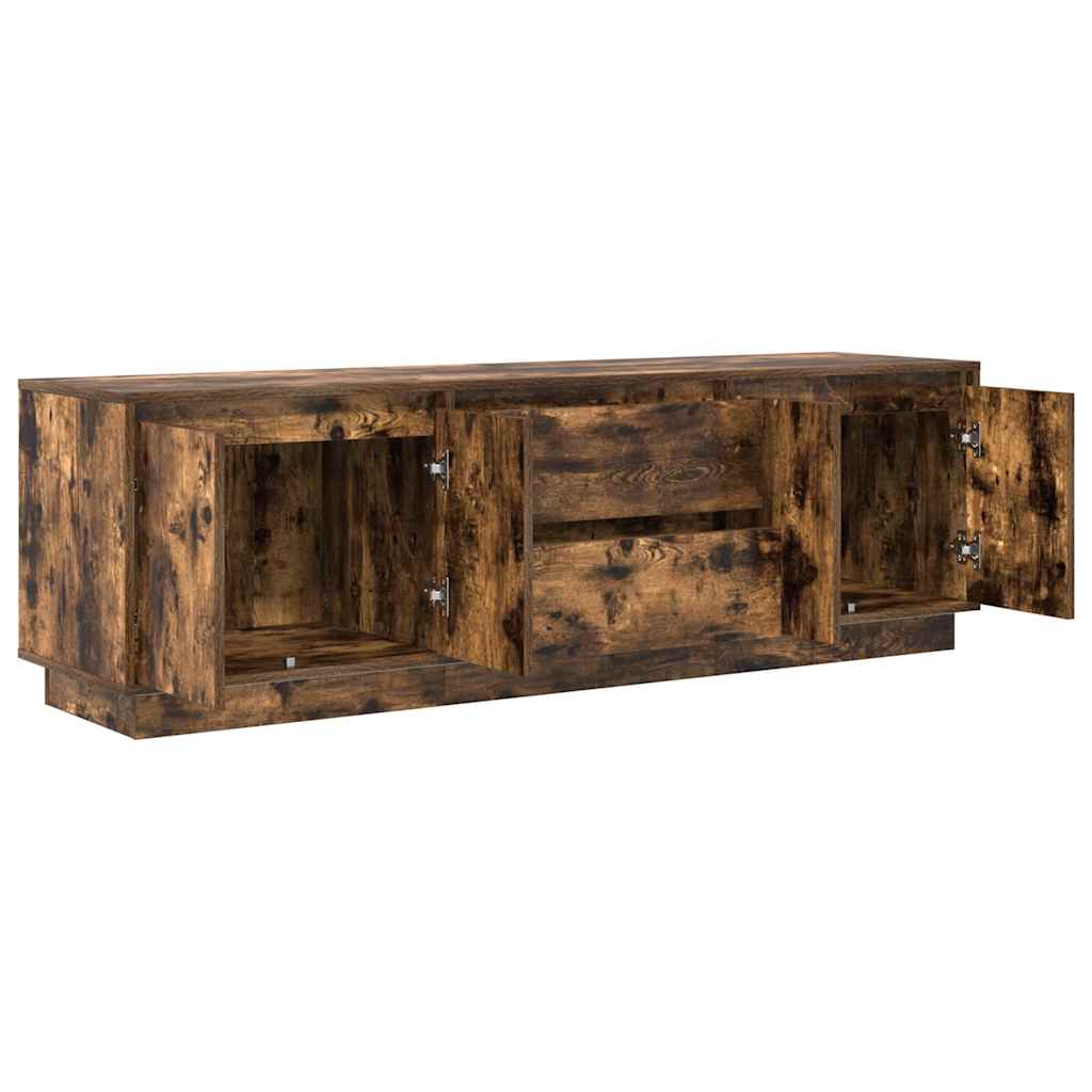 TV-Schrank mit LED-Leuchten Räuchereiche 160,5x41x50 cm