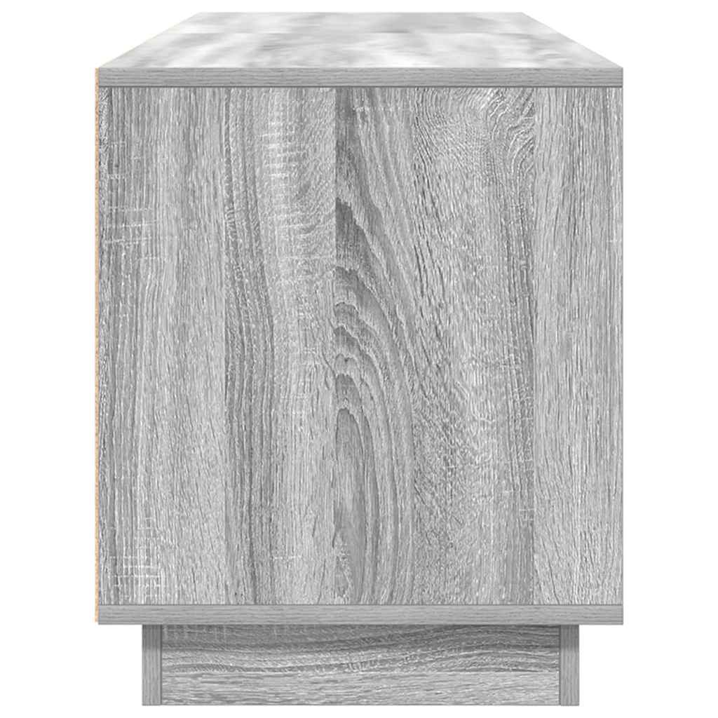 TV-Schrank mit LED-Leuchten Grau Sonoma 160,5x41x50 cm
