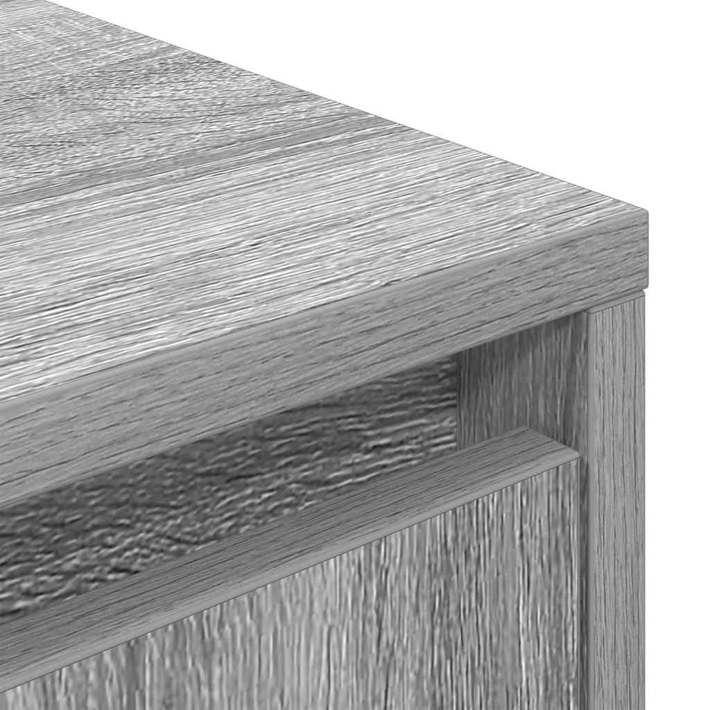 TV-Schrank mit LED-Leuchten Grau Sonoma 160,5x41x50 cm