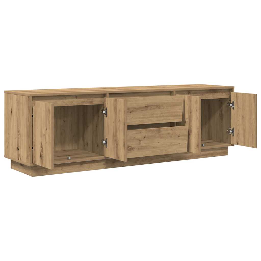 TV-Schrank mit LED-Leuchten Artisan-Eiche 160,5x41x50 cm