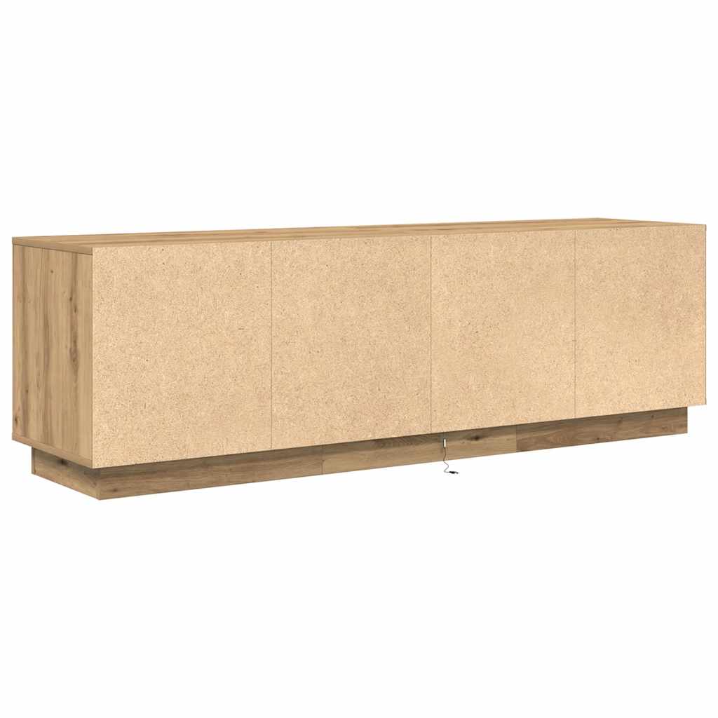 TV-Schrank mit LED-Leuchten Artisan-Eiche 160,5x41x50 cm