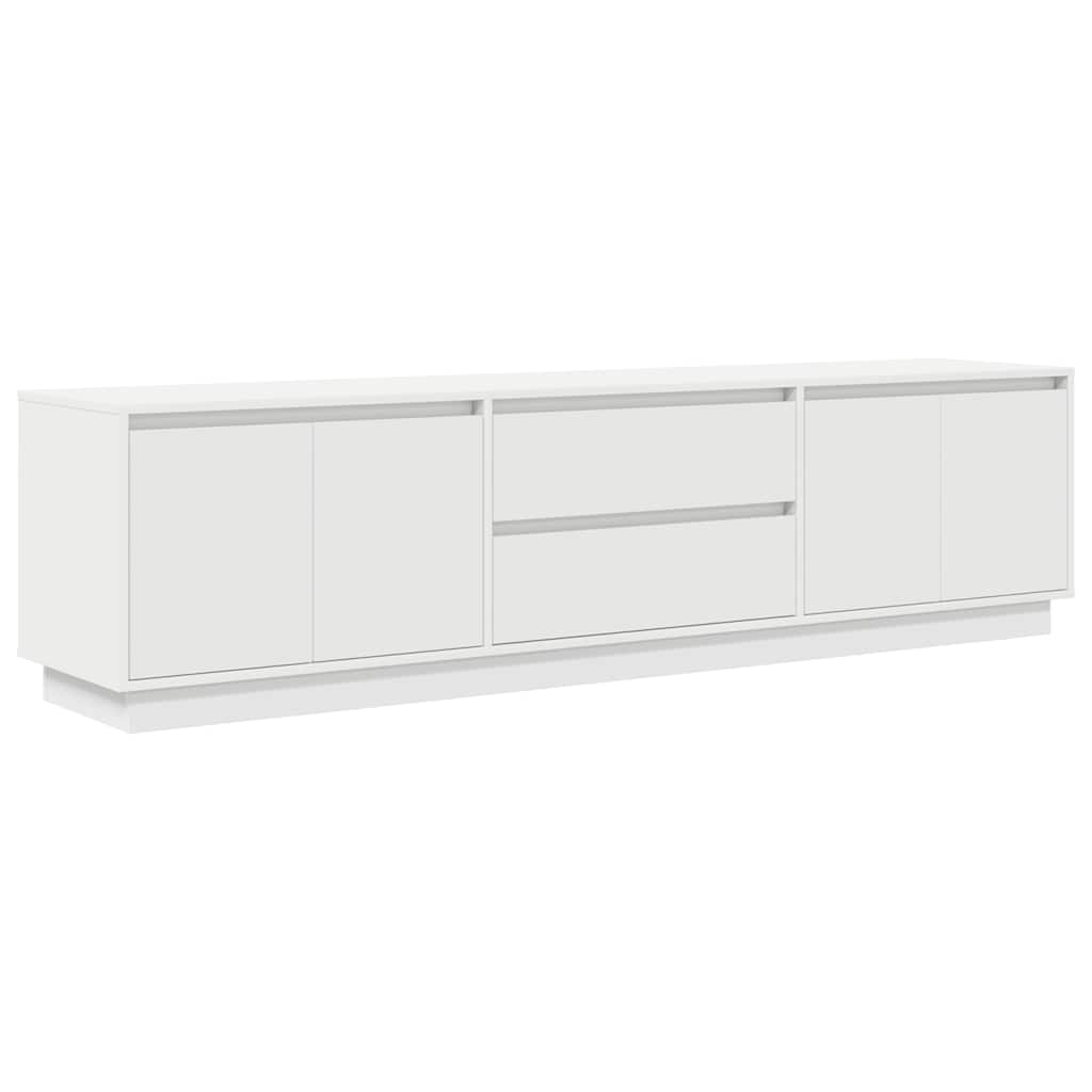 TV-Schrank mit LED-Leuchten Weiß 193,5x41x50 cm