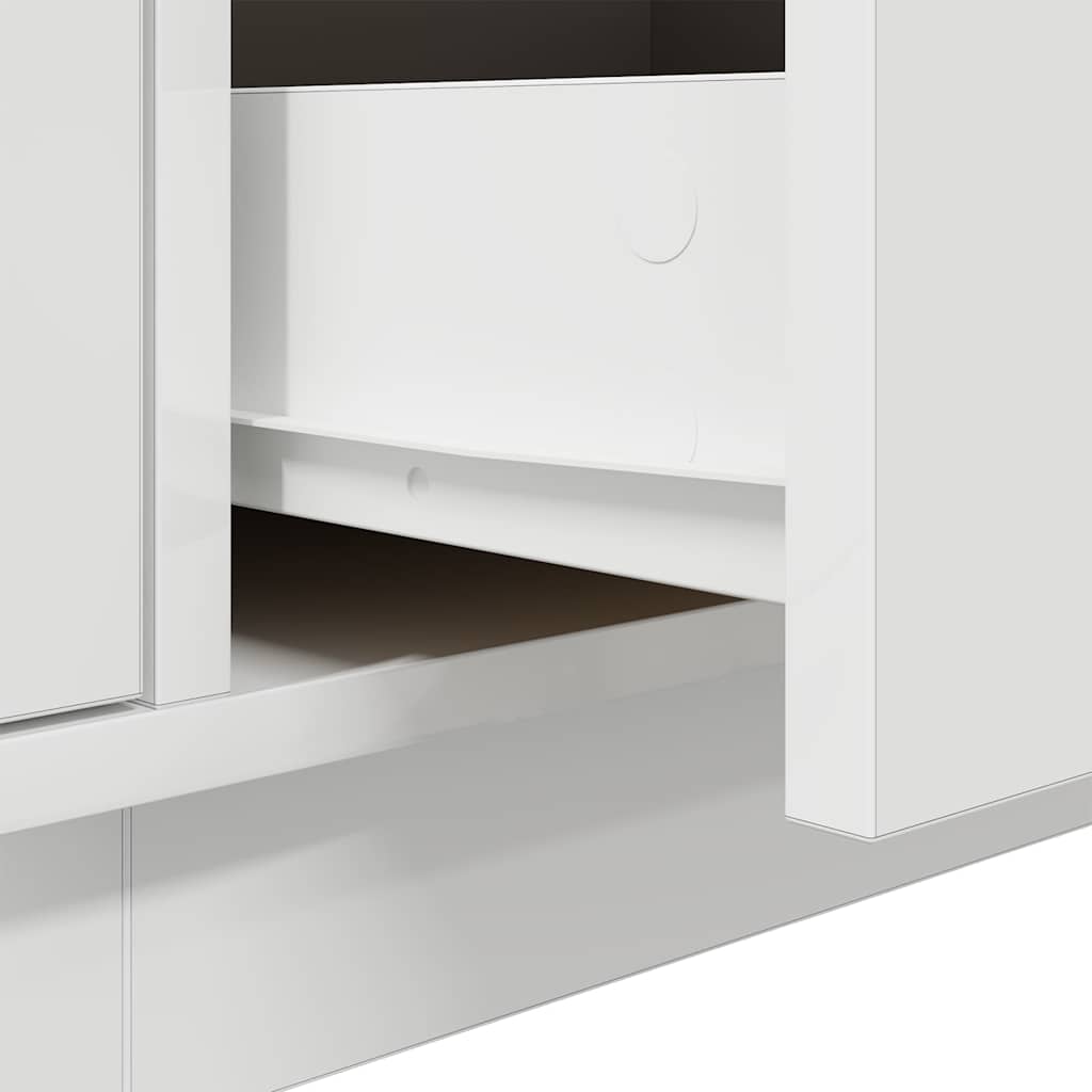 TV-Schrank mit LED-Leuchten Weiß 193,5x41x50 cm