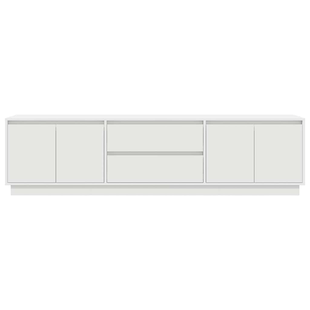 TV-Schrank mit LED-Leuchten Weiß 193,5x41x50 cm