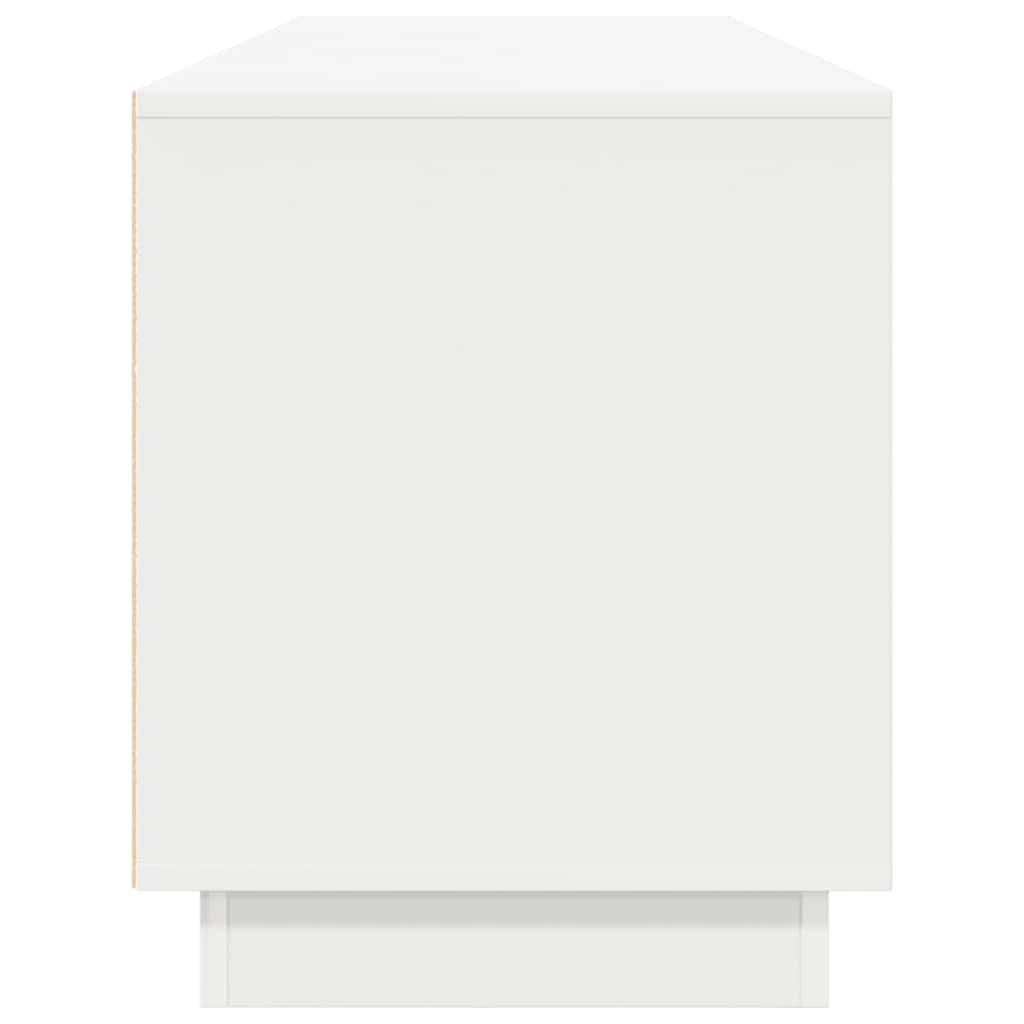 TV-Schrank mit LED-Leuchten Weiß 193,5x41x50 cm