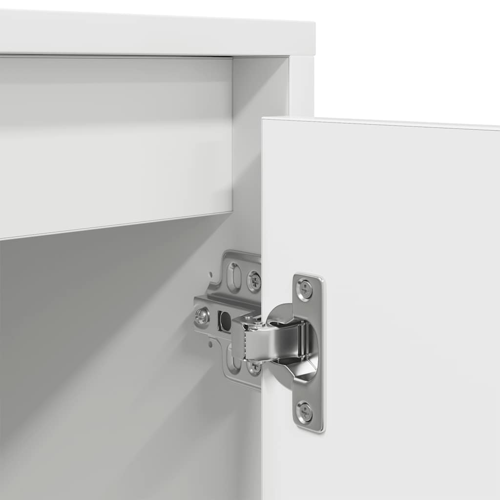 TV-Schrank mit LED-Leuchten Weiß 193,5x41x50 cm