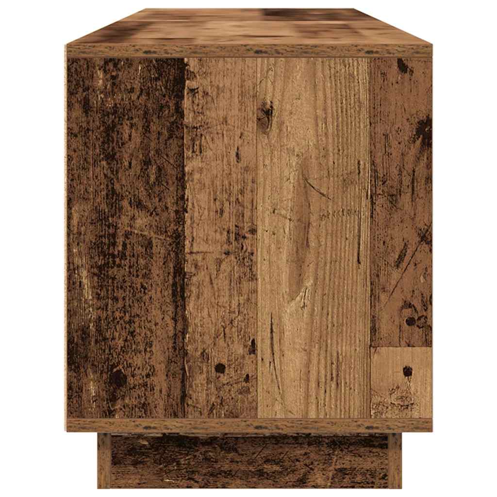 TV-Schrank mit LED-Leuchten Altholz-Optik 193,5x41x50 cm