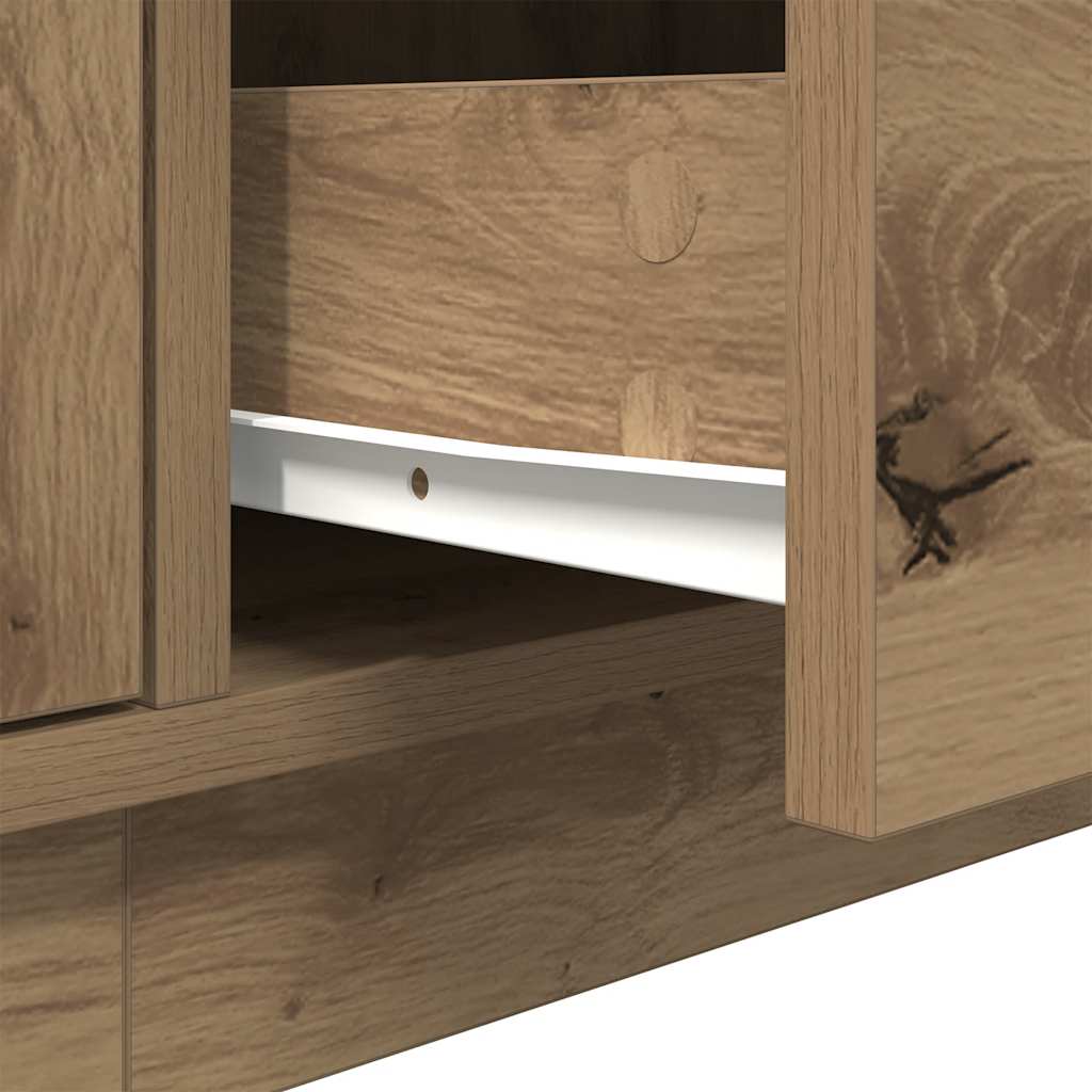 TV-Schrank mit LED-Leuchten Artisan-Eiche 193,5x41x50 cm